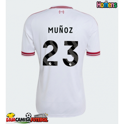 Camisa de Futebol Liverpool Victor Munoz #23 Equipamento Secundário 2026-27 Manga Curta